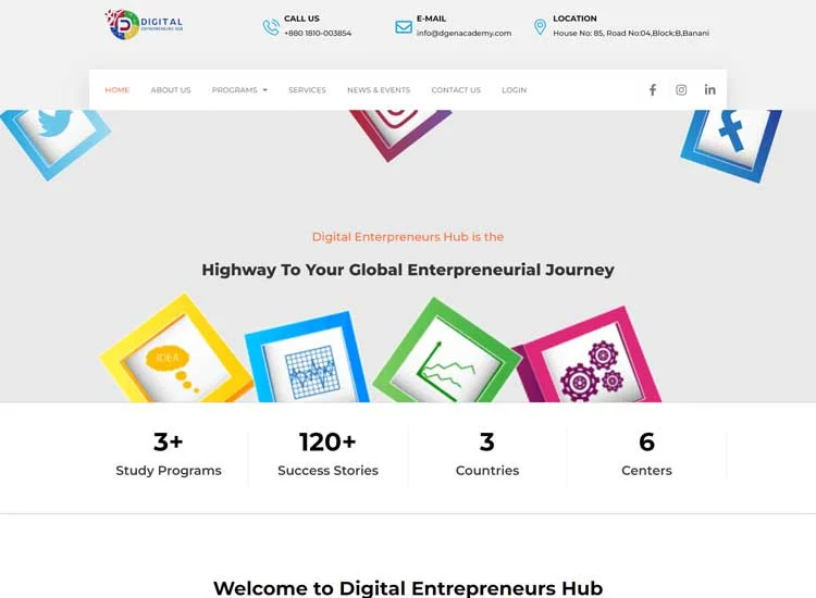 Website development for Dgen Academy