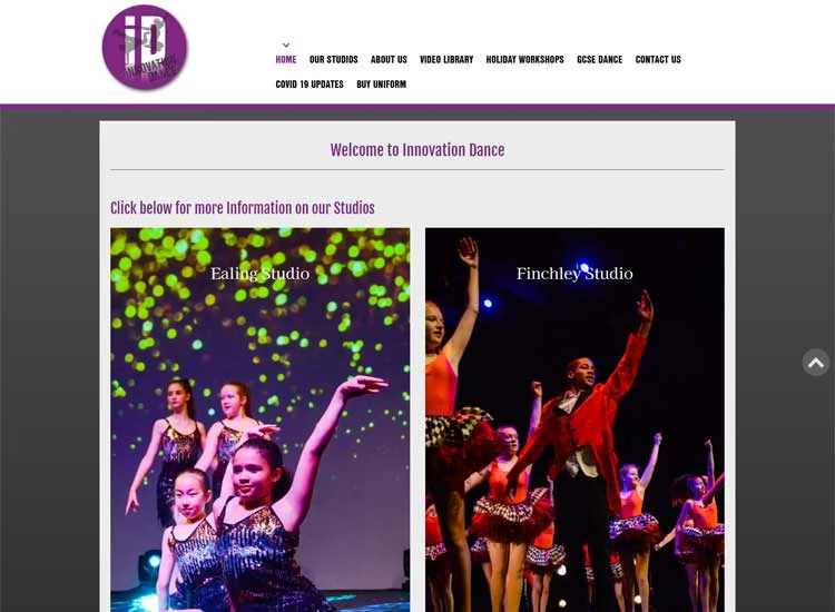 Website customization work for innovation dance Website customization work for innovation dance