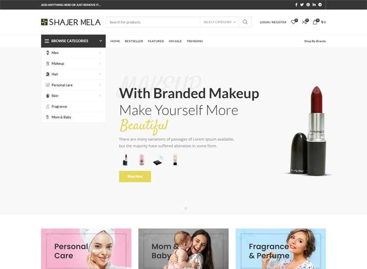 Ecommerce website developement for Shajer mela