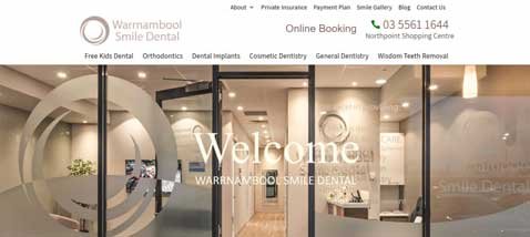 Website development for Warrnambool smile dental
